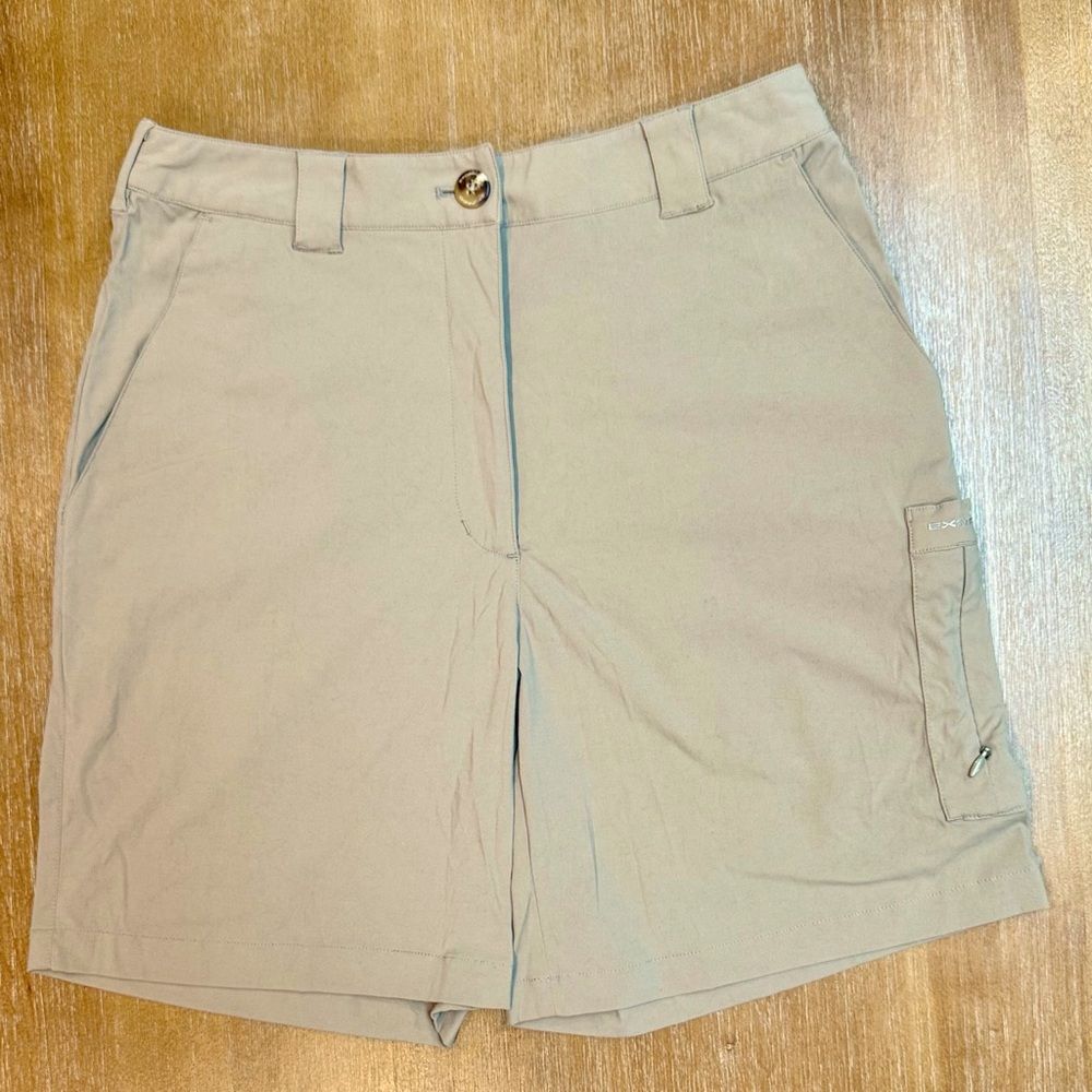Exofficio Women’s Hiking Shorts Lightweight Beige High Rise Size 8